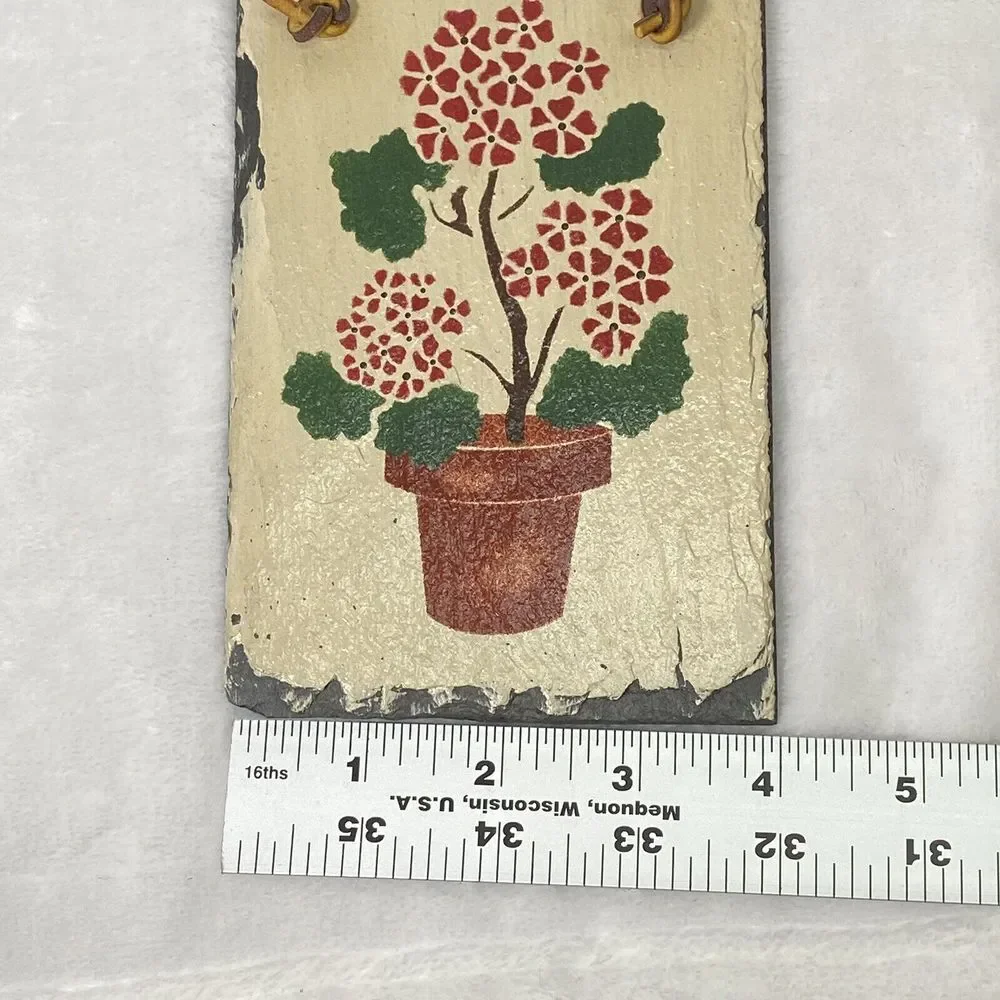 Handcrafted Slate Plaque flower Weather resistant‎ 4